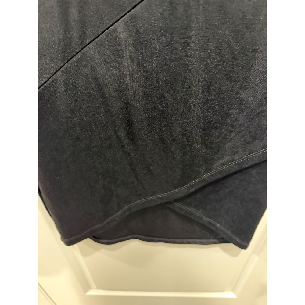 Travelers by Chico's Women Midi Skirt Asymmetrical‎ Layered Front Black Size 0 - Picture 9 of 9